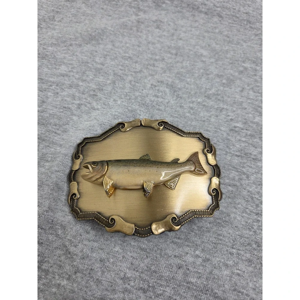 1977 Raintree Sportsman Salmon Bass Fishing Belt Buckle
